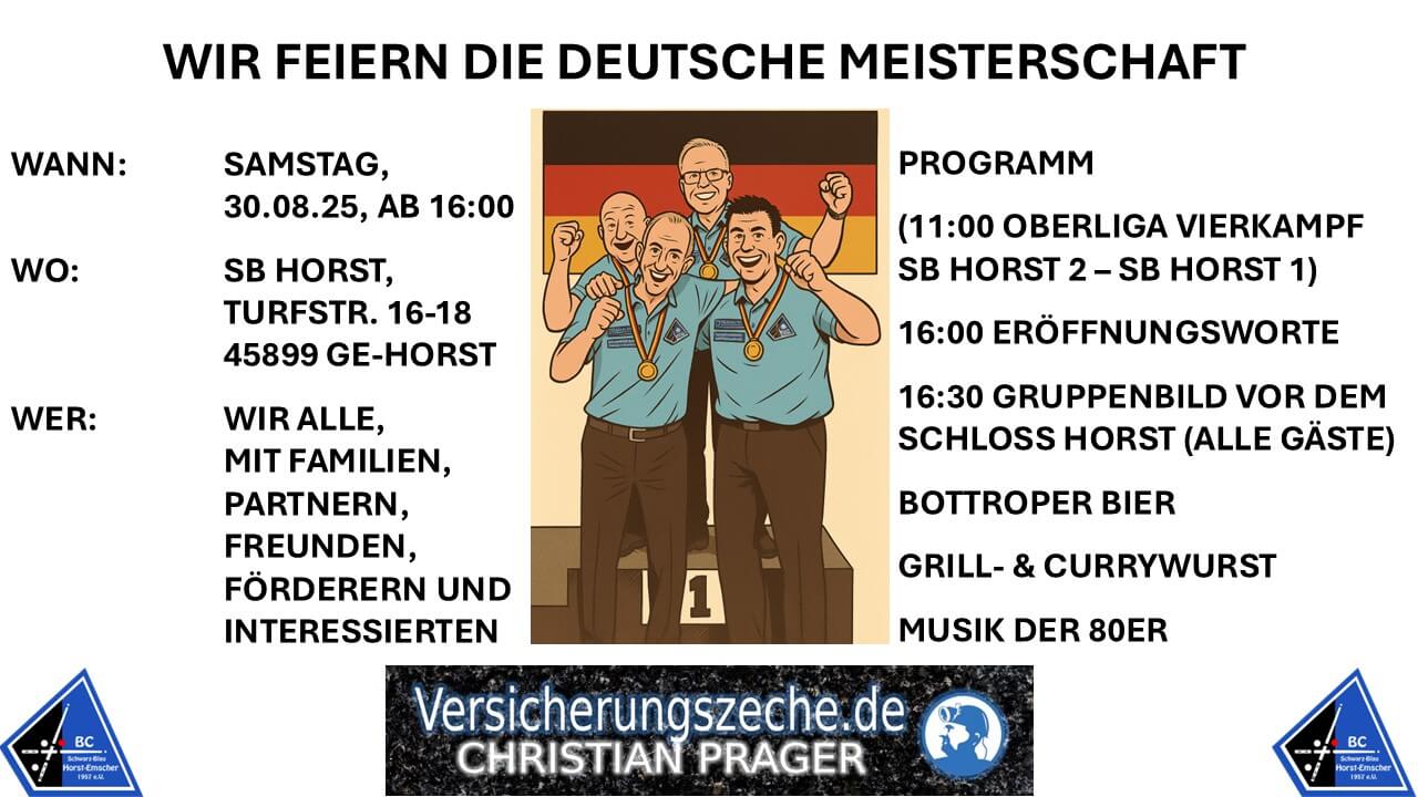 Poster for the German Championship Celebration